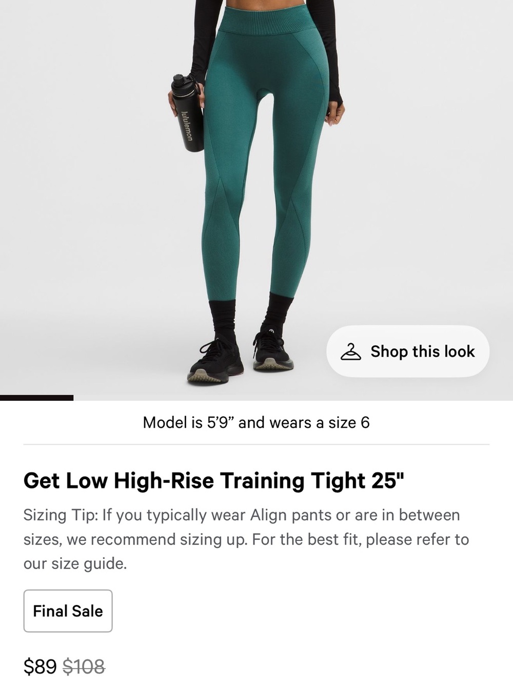 lululemon athletica High-Rise Training Tights — Teal Green